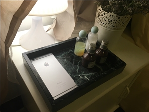 Bianco Carrara White Marble Square Trays Plates