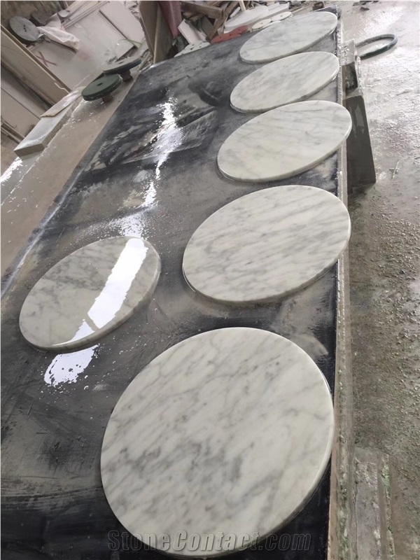 Bianco Silky Pure White Marble Work Table Tops