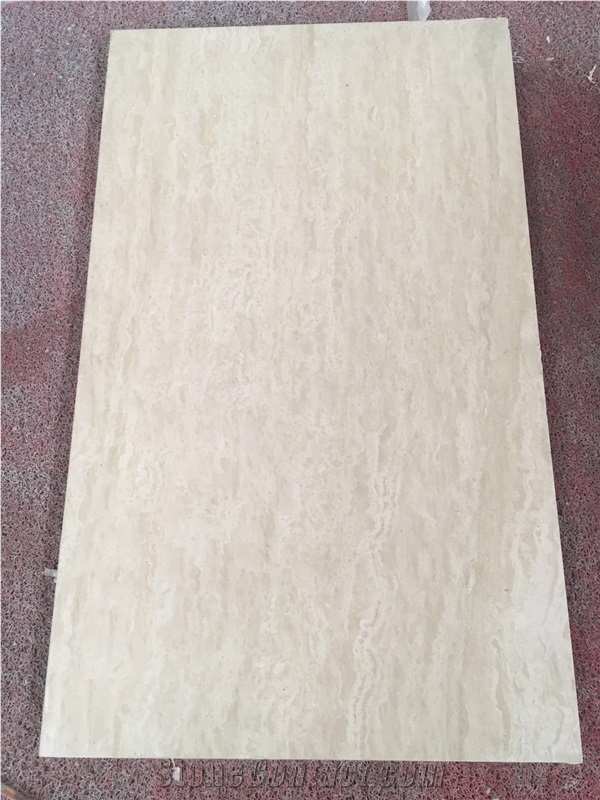 Cream Ivory Light Beige Travertine Staircase Riser