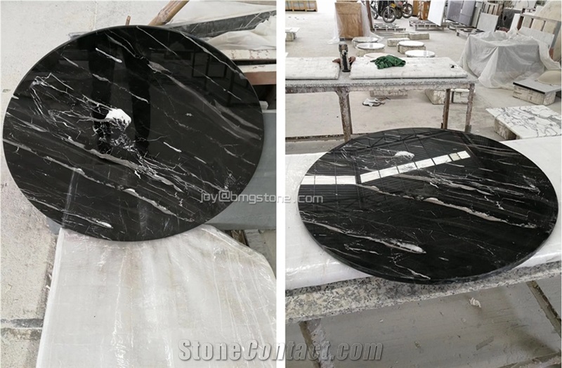 Silver Dragon Nero Portoro Marble Solid Table Tops