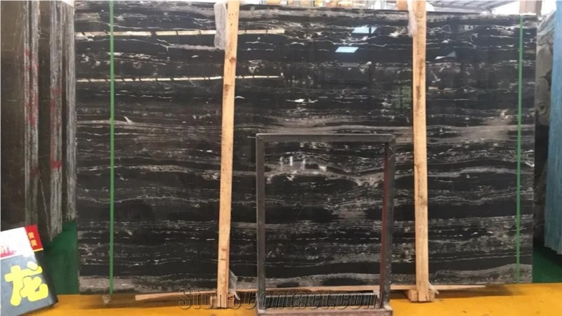 Silver Dragon Nero Portoro Marble Solid Table Tops
