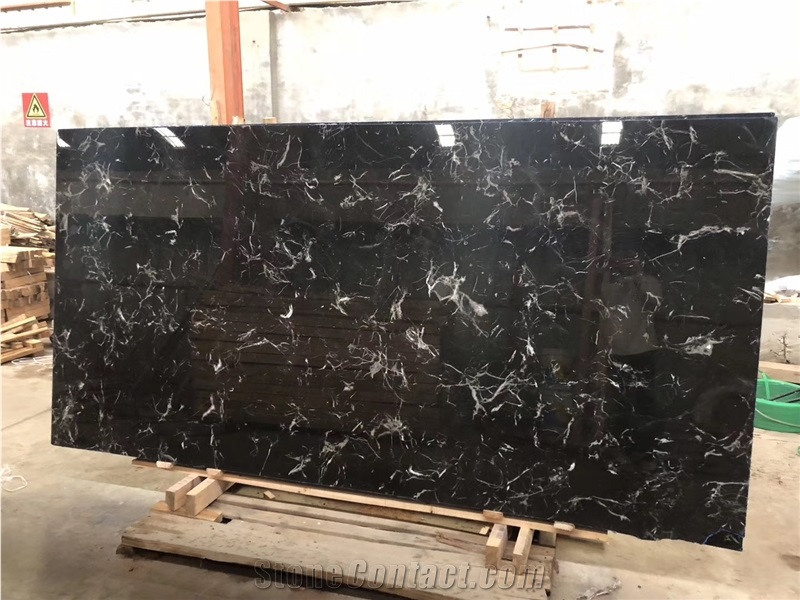 Silver Dragon Nero Portoro Marble Solid Table Tops