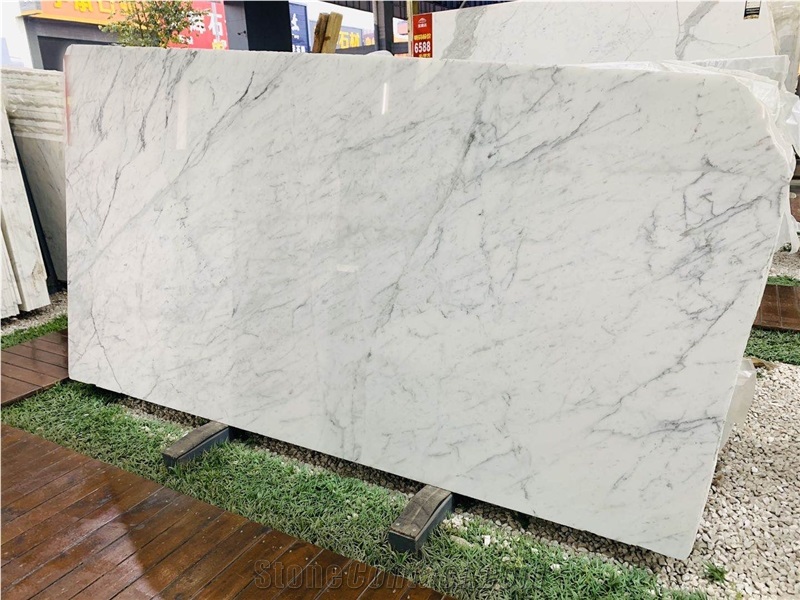 Statuario White Marble Column Cover Curve Arc Tile