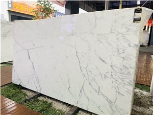 Statuario White Marble Column Cover Curve Arc Tile