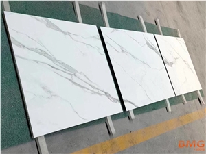 Statuario White Marble Column Cover Curve Arc Tile