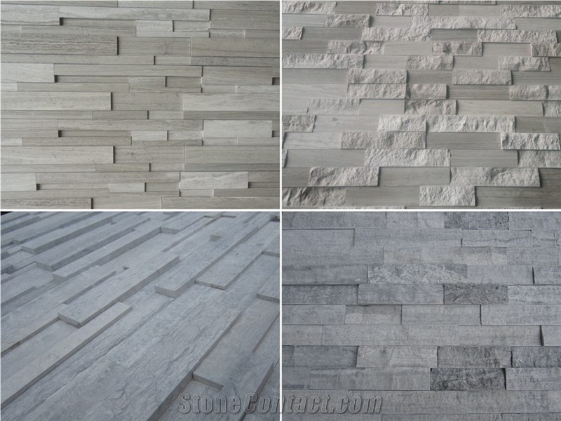 Wooden Marble Serpeggiante Ledge Stone Veneer