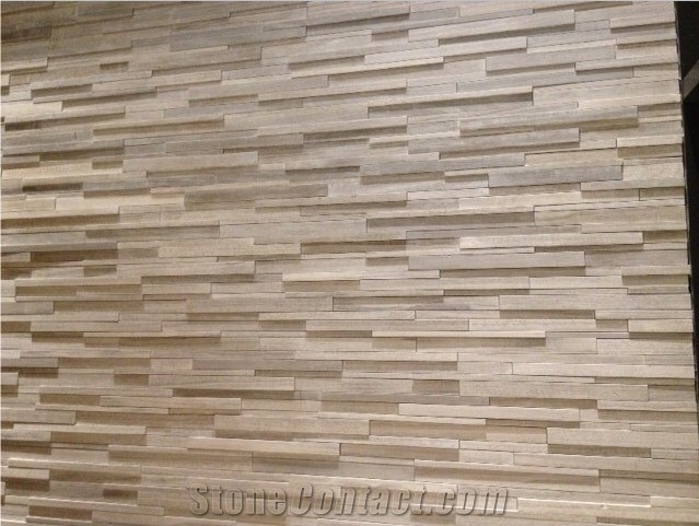 Wooden Marble Serpeggiante Ledge Stone Veneer