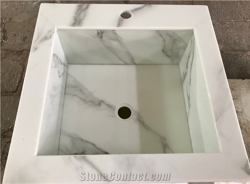 Elgant Calacatta Nano Glass Stone Sinks,Wash Basin