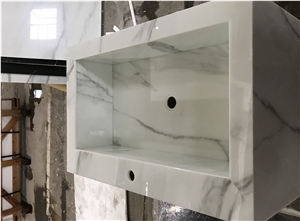 Elgant Calacatta Nano Glass Stone Sinks,Wash Basin