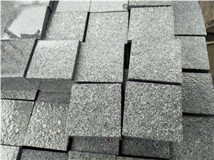 G654 Sesame Black Dark Kobra Cube Paver
