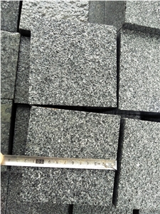 G654 Sesame Black Dark Kobra Cube Paver
