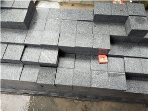 G654 Sesame Black Dark Kobra Cube Paver