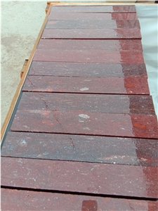 G666 Red Porphyry Porfido Flamed Tile