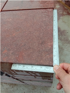 G666 Red Porphyry Porfido Flamed Tile