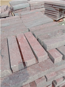 G666 Red Porphyry Porfido Flamed Tile