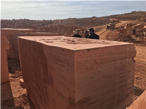 Red Travertine Azarshahr Block