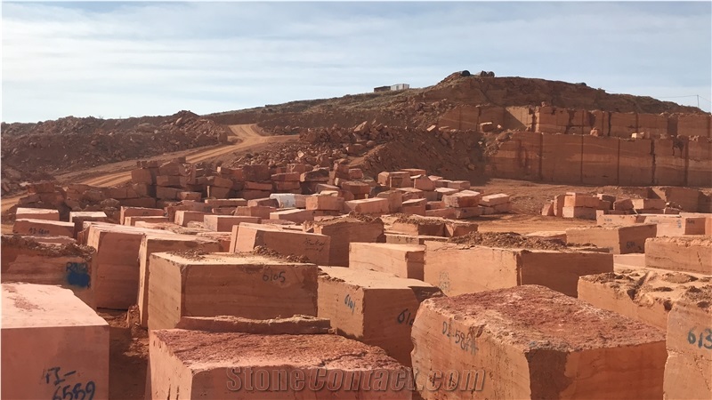 Red Travertine Azarshahr Block