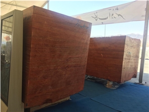 Red Travertine Azarshahr Block