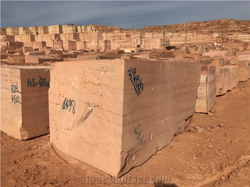 Red Travertine Azarshahr Block