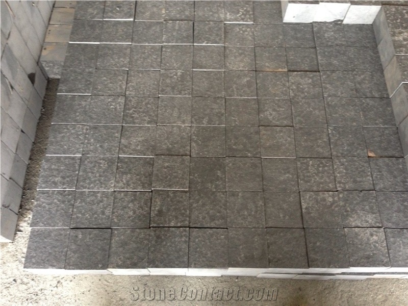 Back Lava Stone Cropped Setts Cube Stone Cobbles