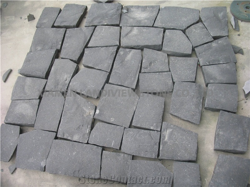 Basalt Black Flagstone Crazy Paving