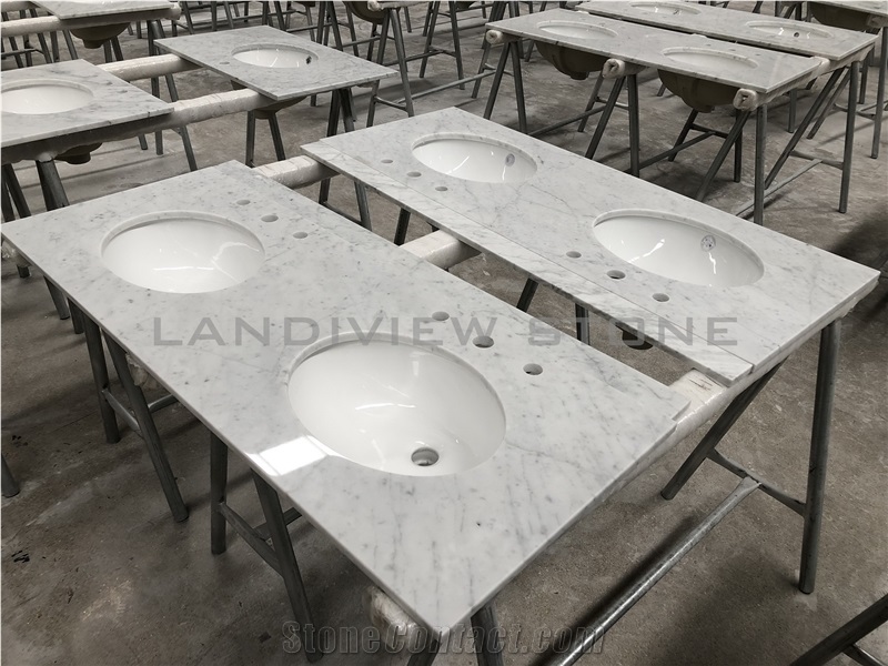 Bianco Carrara Marble Vanity Tops