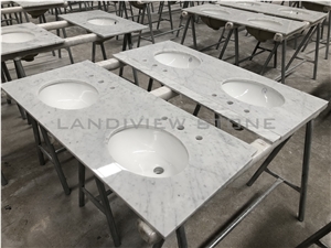 Bianco Carrara Marble Vanity Tops