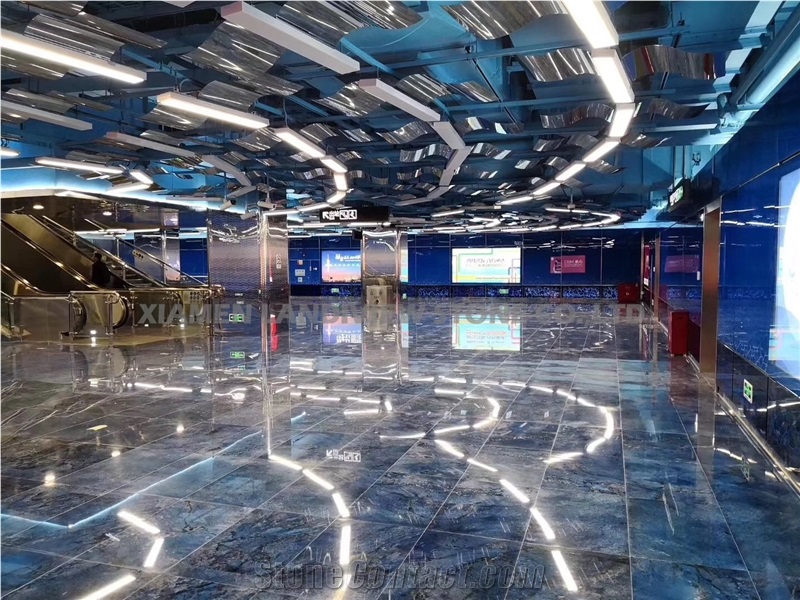 Blue Bahia Granite Slabs Floor Tiles