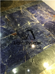 Blue Sodalite Stone Luxury Cloisonne Slab
