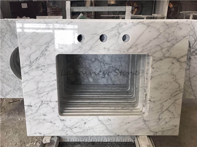 Carrara Sagro Madiele Giola White Vanity Top