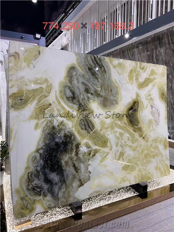 Dreaming Green, Sky Blue, Mint Green Marble Slabs