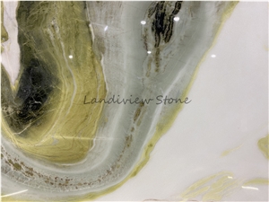 Dreaming Green, Sky Blue, Mint Green Marble Slabs
