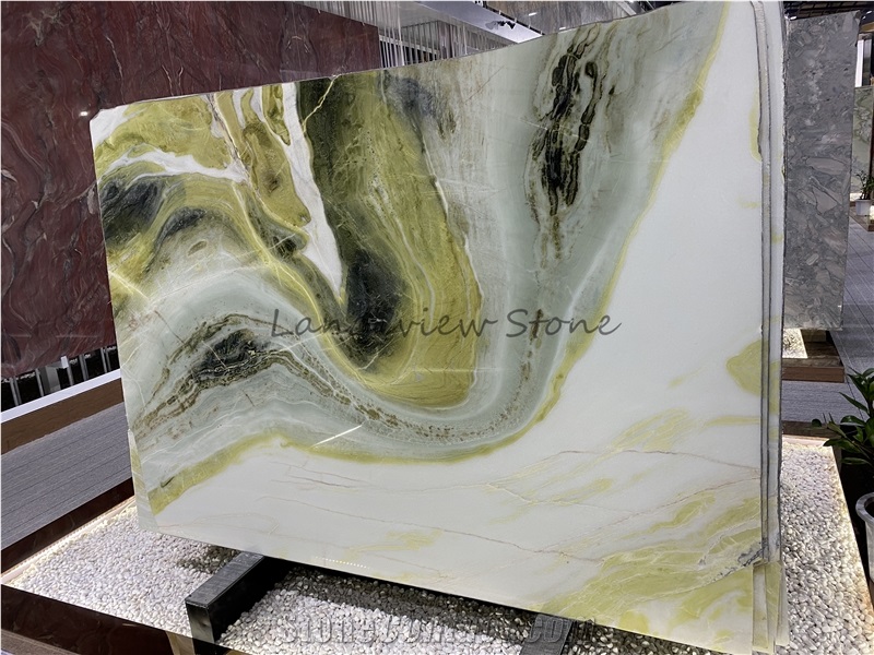 Dreaming Green, Sky Blue, Mint Green Marble Slabs