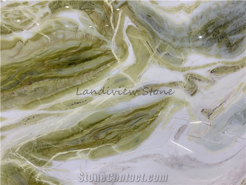 Dreaming Green, Sky Blue, Mint Green Marble Slabs