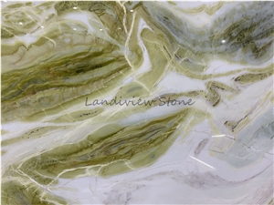 Dreaming Green, Sky Blue, Mint Green Marble Slabs