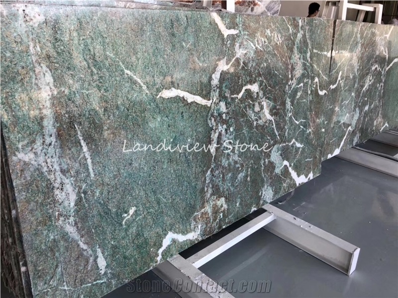 Green Sukabumi Stone Bali Swimming Pool Tiles Wall