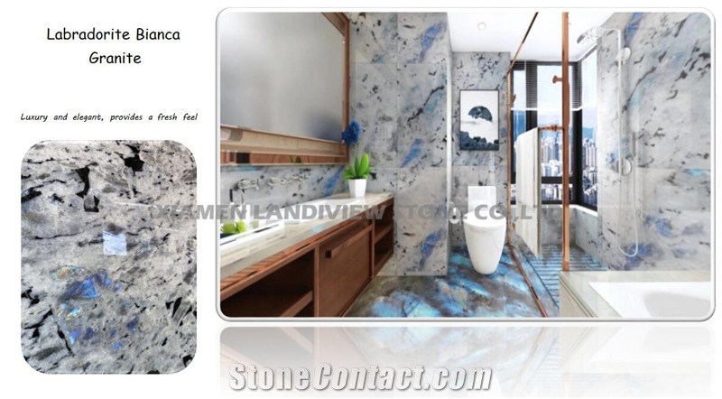 Labradorite Bianca Granite Tiles Floor Stone