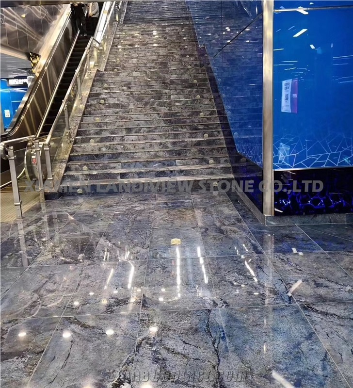 Luxury Blue Granite Azul Bahia Steps
