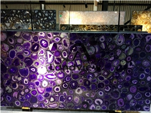 Natural Gemstone Amethyst Semiprecious Stone Slab