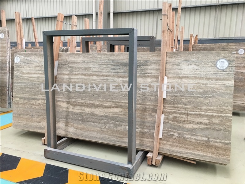 Silver Travertine Slabs, Silver Travertine Tiles
