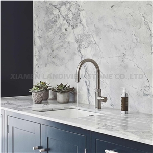 Super White Quartzite Kitchen Countertops