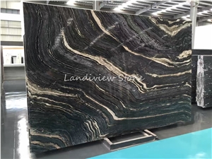 Zebra Black Marble Slabs