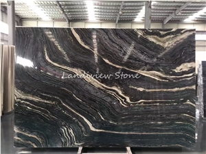 Zebra Black Marble Slabs