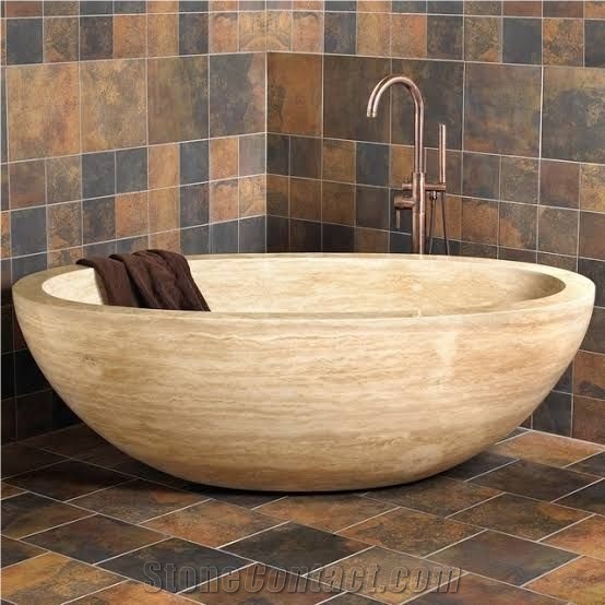 Travertine Bathtub