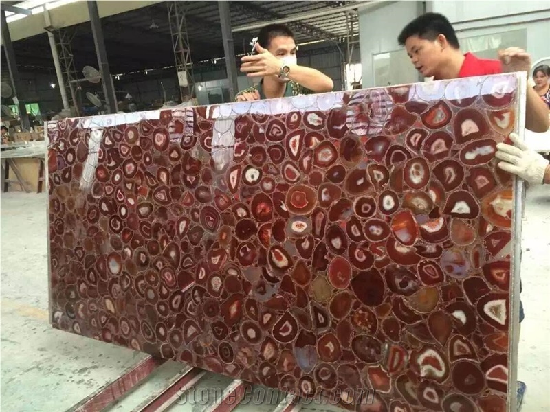 Colorful Agate Gemstone Semiprecious Stone Slab