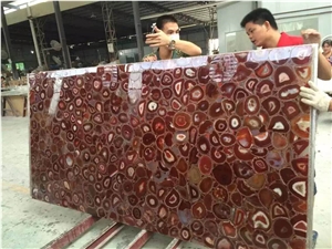 Colorful Agate Gemstone Semiprecious Stone Slab