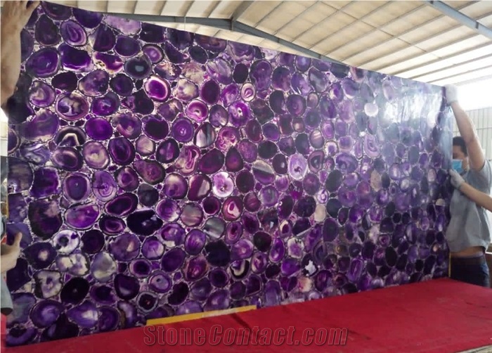 Colorful Agate Gemstone Semiprecious Stone Slab