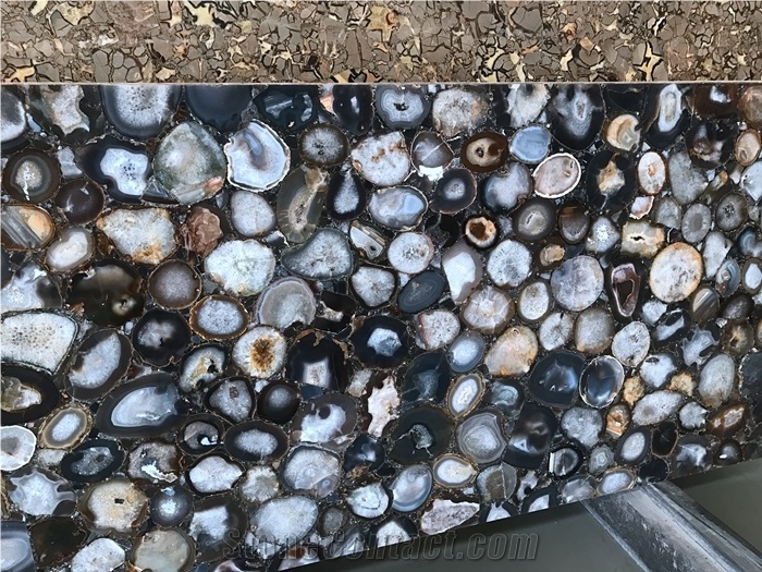 Grey Agate Semi Semiprecious Slabs Luxury Gemstone
