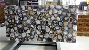 Grey Agate Semi Semiprecious Slabs Luxury Gemstone