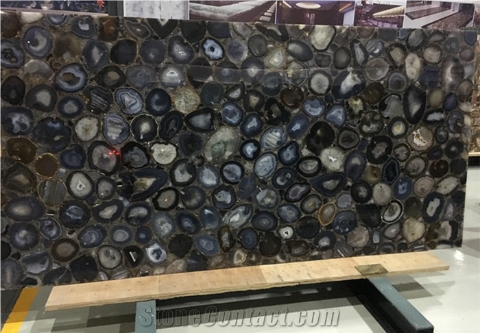 Grey Agate Semi Semiprecious Slabs Luxury Gemstone